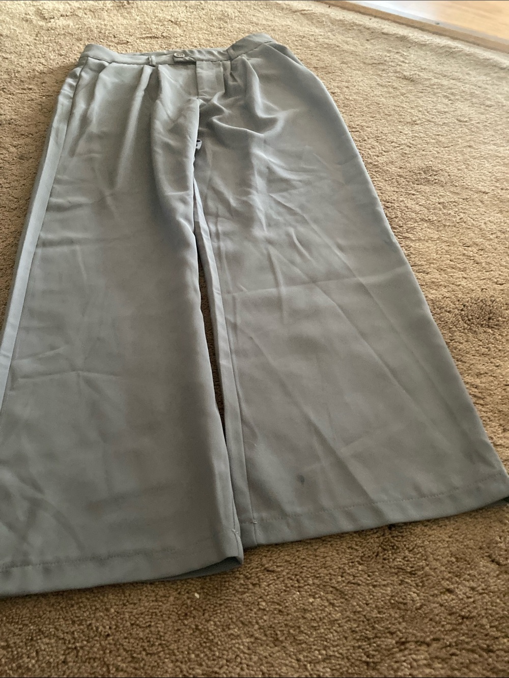 SHEIN Straight Leg Wide Pants - Light Gray